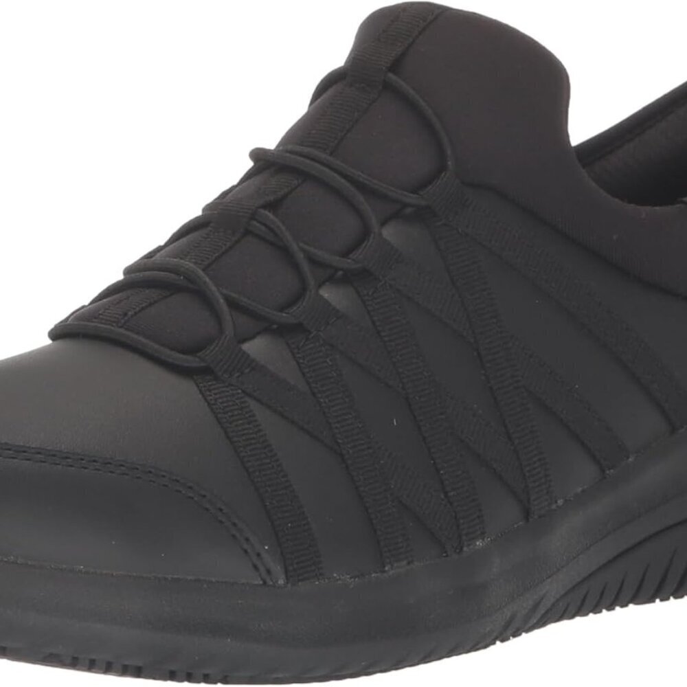 Women's Leather Slip-On Work Shoes Electrical Hazard Comfort Safety Size 8